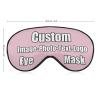 Custom Personalized Sleep Mask Friendly Eye Mask Gift Add Picture Logo or Text Sleep Mask for Airplane Travel Shift Work Pink view 2