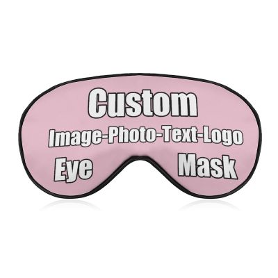 Custom Sleep Eye Mask Custom Gift Print Any of Your Designs Blindfolds and Eyemasks for Kids Women Men Light Pink