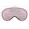 Custom Sleep Eye Mask Custom Gift Print Any of Your Designs Blindfolds and Eyemasks for Kids Women Men Light Pink view 2