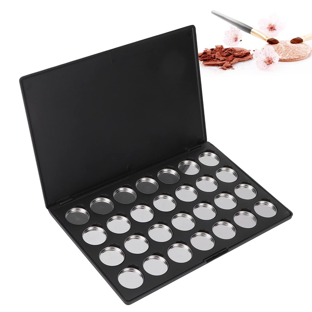 Empty Magnetic Palette, Empty Magnetic Eyeshadow Palette Portable DIY with Round Metal Pan for Blusher Eyeshadow 26mm