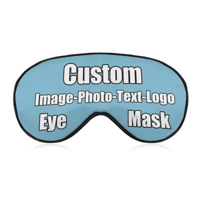 Custom Sleep Eye Mask Friendly Eye Mask Gift Print Any of Your Designs Sleep Cover for Couples Lovers Sky Blue