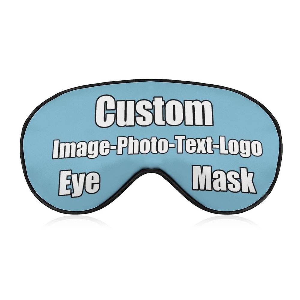 Custom Sleep Eye Mask Friendly Eye Mask Gift Print Any of Your Designs Sleep Cover for Couples Lovers Sky Blue
