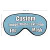 Custom Sleep Eye Mask Friendly Eye Mask Gift Print Any of Your Designs Sleep Cover for Couples Lovers Sky Blue view 2