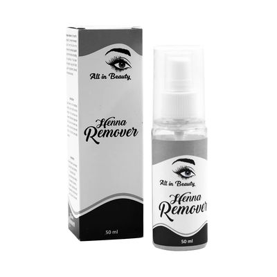 All in Beauty Spray Henna Remover, Reduces The Intensity of Applied Color From The Skin In and Around The Eyebrows, 50Ml