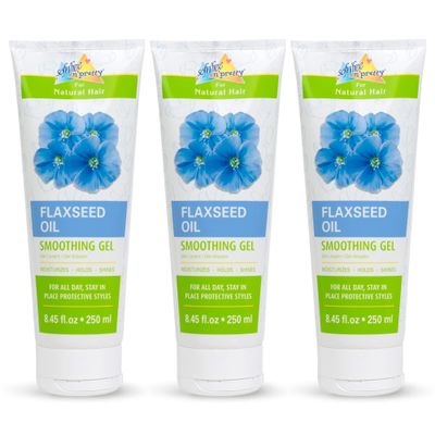 SOF N' FREE Flaxseed Oil Smoothing Gel - Kids Moisturizes for Curly Hairs, Adds Shine, Provides All-Day Hold for Slick Styles and Braids - 8.45 Fl Oz (Pack of 3)