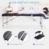 Massage Table Portable Massage Bed Aluminum 3 Section 9 Height Adjustment with Headrest, Armrests, and Hand Pallet, 496lbs Capacity view 4