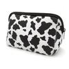 AJLTPA Cosmetic Bag Waterproof Neoprene Zipper Pouch Travel Portable Toiletry Makeup Bags Organizer Case for Women and Girls, Cow Print view 1