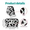 AJLTPA Cosmetic Bag Waterproof Neoprene Zipper Pouch Travel Portable Toiletry Makeup Bags Organizer Case for Women and Girls, Cow Print view 2