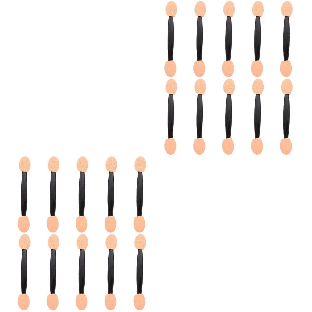 FOMIYES 200pcs Double-headed Eyeshadow Sponge Applicators Makeup Tool for Eyeshadow Eyeliner More Brushes for Daily Use Travel Special Occasions