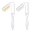 G2PLUS 2PCS Folding Eyelash Comb, Eyelash Separator Tool, White Eyebrow Comb Metal Teeth, Eyelash Brush Tool for Lash & Brow view 1