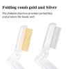 G2PLUS 2PCS Folding Eyelash Comb, Eyelash Separator Tool, White Eyebrow Comb Metal Teeth, Eyelash Brush Tool for Lash & Brow view 4