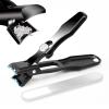 Fingernail Clippers with Catcher for Thick Nails No Splashing Toe Nail Cutter, No Splashing and Heavy Duty Luxury Nail Cutter Black view 1