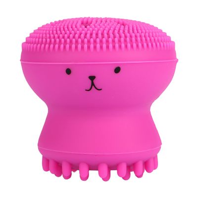 Tiiyee Silicone Facial Cleansing Brush, Jellyfish Exfoliating Brush Face Exfoliator Scrubber Handheld Massaging Cute Small Octopus Shape Cleanser Skin Massage Baby Shampoo for Men Women