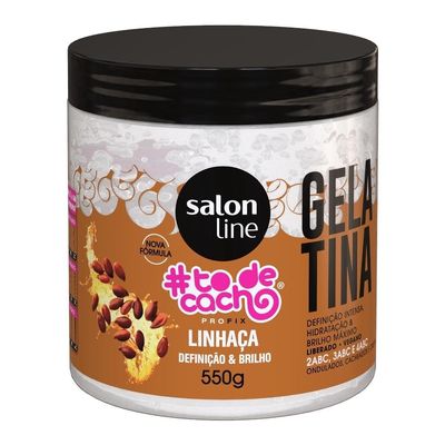 Salon Line - Linha #ToDeCacho - Gelatina Linhaca Definicao e Brilho 550 Gr - (#ImWithCurls Collection - Linseed Gelatin Definition and Shine Net 19.40 Oz)