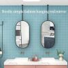 LHYZF Oval Ceiling Mirror, with Metal Frame and Boom for Bathroom Washroom Makeup Shaving Cloakroom Bedroom - Customizable Metal Boom (Size : 50cmx70cm) view 3