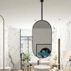LHYZF HD Oval Mirror for Ceiling Hanging, for Bathroom Washroom Makeup Shaving Cloakroom Bedroom Customizable Metal Boom Hanging Mirror (Size : 40cmx70cm) view 1