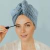 2pcs Dry Hair Cap Bath Towels Towels Micro Fiber Towel Hair Drying Towel Hair Towel Shower Hats Hair Towel Gift Fast Drying Hair Hats Waffle Body view 4