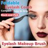 AKOAK 2 Pcs Folding Eyelash Comb, Stainless Steel Teeth Eyebrow Separator Comb, Lash and Brow Makeup Applicator Brush, Professional Eyelash Tool for Define Lash view 4