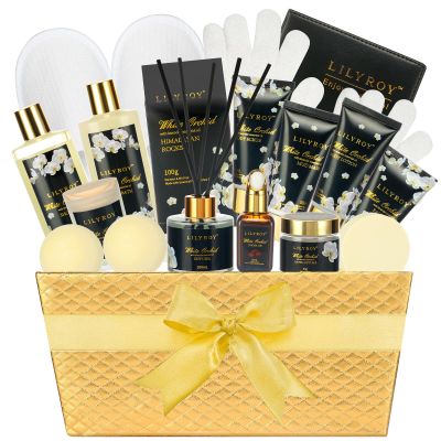 Christmas Gifts for Women - 18-Piece Luxury Gold Spa Gift Set, Premium Bath Collection | Father's Day, Mothers Day Gift, Birthday Gifts, All Occasion Ultimate Holiday Gift for Her & Him