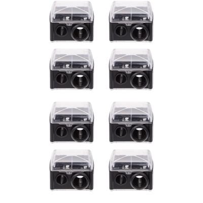FOMIYES 8pcs Cosmetics Infallible Eye Makeup Pencil Sharpener Eyeliner Sharpener Makeup Cosmetic Pencil Sharpener Sharpener with Lid for Women Black