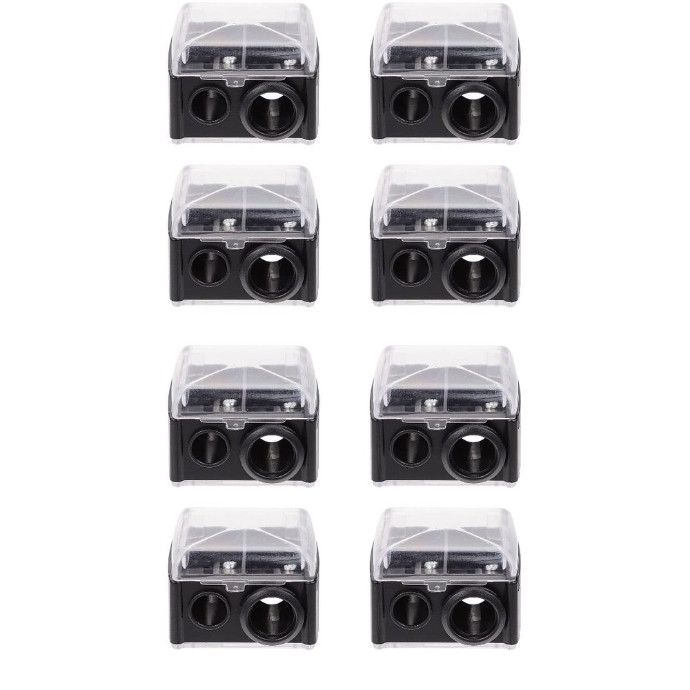 FOMIYES 8pcs Cosmetics Infallible Eye Makeup Pencil Sharpener Eyeliner Sharpener Makeup Cosmetic Pencil Sharpener Sharpener with Lid for Women Black