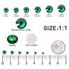 3792 Pcs Green Crystal Flatback Rhinestones Set for Nail, Art, Crafts, Makeup, Tumblers Glitter Round with Tweezers and Picking Pen(SS6~SS20) view 2