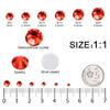 3792 Pcs Ruby Red Crystal Flatback Rhinestones Set for Nail, Art, Crafts, Makeup, Tumblers Glitter Round with Tweezers and Picking Pen(SS6~SS20) view 2