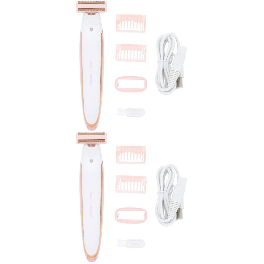 FOMIYES 2sets Electric Shaver for Women Painless Hair Trimmer for Body Face and Bikini -Friendly Electric Smooth Skin Remover Convenient Personal Grooming Tool