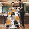 visesunny Barber Cape Gray White Cat Animal Polyester Hair Cutting Salon Cape Apron Anti-Static Haircut Water-Resistant Shaving Cloth Beard Shaving Bib Hairdressing Cape view 2