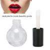 10Pcs 5ml Empty Refillable Lip Gloss Tubes, Plastic DIY Bottles for Eyelash Oil Mascara with Brush, Cute Bulb Shaped Lipstick Refill Containers for Home and Travel Use view 4