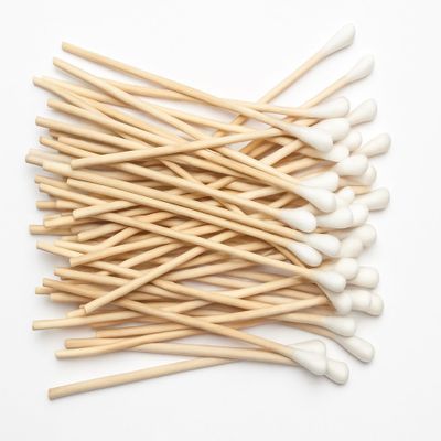 6 Swabs Cotton Stick Cotton Tipped Applicator Single Tip with Wooden Handle (300 Count)