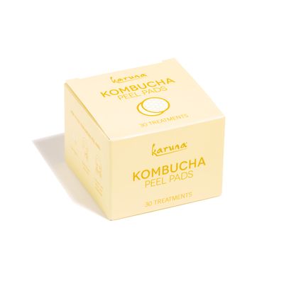Karuna Peel Pads Wipes, Tea Tree Oil Wipes, Exfoliating Face Pads, Facial Cleansing Pads with Kombucha Tea Extract, Gently Remove Facial Impurities, Exfoliate, Supple Skin & Healthy Glow (30 Pads)