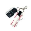 allydrew 10 Pack Chapstick Holder Keychain, Keyring for Lip Balm Lip Gloss Lipstick with 10 Pieces Metal Keyring Clasps, Baseball/Softball view 3