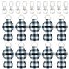 allydrew 10 Pack Chapstick Holder Keychain, Keyring for Lip Balm Lip Gloss Lipstick with 10 Pieces Metal Keyring Clasps, Blue & White Plaid view 1