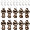 allydrew 10 Pack Chapstick Holder Keychain, Keyring for Lip Balm Lip Gloss Lipstick with 10 Pieces Metal Keyring Clasps, Leopard view 1