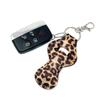 allydrew 10 Pack Chapstick Holder Keychain, Keyring for Lip Balm Lip Gloss Lipstick with 10 Pieces Metal Keyring Clasps, Leopard view 3