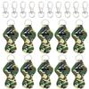 allydrew 10 Pack Chapstick Holder Keychain, Keyring for Lip Balm Lip Gloss Lipstick with 10 Pieces Metal Keyring Clasps, Camouflage view 1