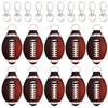 allydrew 10 Pack Chapstick Holder Keychain, Keyring for Lip Balm Lip Gloss Lipstick with 10 Pieces Metal Keyring Clasps, Football view 1