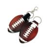 allydrew 10 Pack Chapstick Holder Keychain, Keyring for Lip Balm Lip Gloss Lipstick with 10 Pieces Metal Keyring Clasps, Football view 2