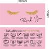 100 Pack Lash Extension Aftercare Cards With Thank You Note - Suitable for Lash After Care Bags - Size 3.5x2 in - Lash Supplies - Pink view 2