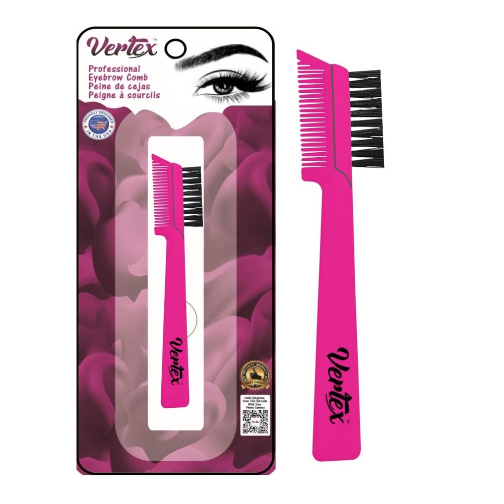 Eyebrow Brush Pencil Comb Kit - Duo Spoolie Thin Angled Real Firm Bristles Filling Blending Definer Techniques For Tint Powder Brow Pomade Gel Makeup Combing Eye Lashes To Shape Eyelashes Growth