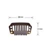 50 Pcs Hair Extension Clips 28mm 8-teeth Wig Clips for Hair Extensions & Hairpieces (Dark Brown) view 2