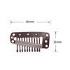 50 Pcs Hair Extension Clips 36mm 10-teeth Wig Clips for Hair Extensions & Hairpieces (Dark Brown) view 2