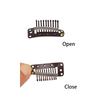 50 Pcs Hair Extension Clips 36mm 10-teeth Wig Clips for Hair Extensions & Hairpieces (Dark Brown) view 3