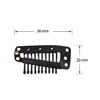 50 Pcs Hair Extension Clips 36mm 10-teeth Wig Clips for Hair Extensions & Hairpieces (Black) view 2