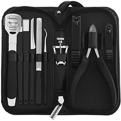 Dongng 10PCS Pedicure Tools Professional Foot Care Kit Ingrown Toenail Removal Correction Clippers Toe Nail File Lifter Nail Safe and Portable