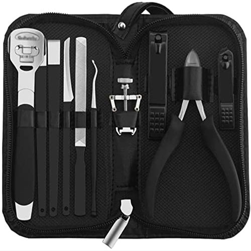 Dongng 10PCS Pedicure Tools Professional Foot Care Kit Ingrown Toenail Removal Correction Clippers Toe Nail File Lifter Nail Safe and Portable
