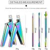 Dongng 5pcs Nail Cuticle Pusher Tweezer Rainbow Nipper Clipper Edge Cutter Dead Skin Remover Scissor Plier Pedicure Nail Tools Ideal Gift view 2