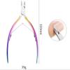 Dongng 5pcs Nail Cuticle Pusher Tweezer Rainbow Nipper Clipper Edge Cutter Dead Skin Remover Scissor Plier Pedicure Nail Tools Ideal Gift view 3