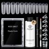 Modelones Slip Solution for Poly Gel, Anti-Stick Gel Nail Extension Complete Kit with Nail Forms Tips Clips Art Tool DIY at Home view 1